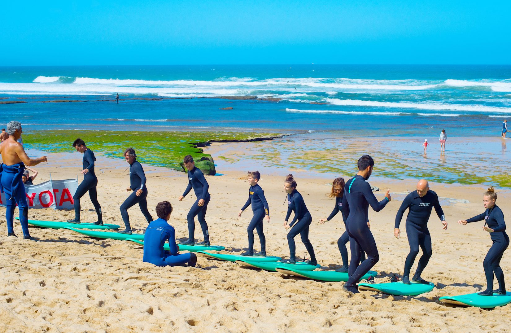 Learning to surf Ericeira