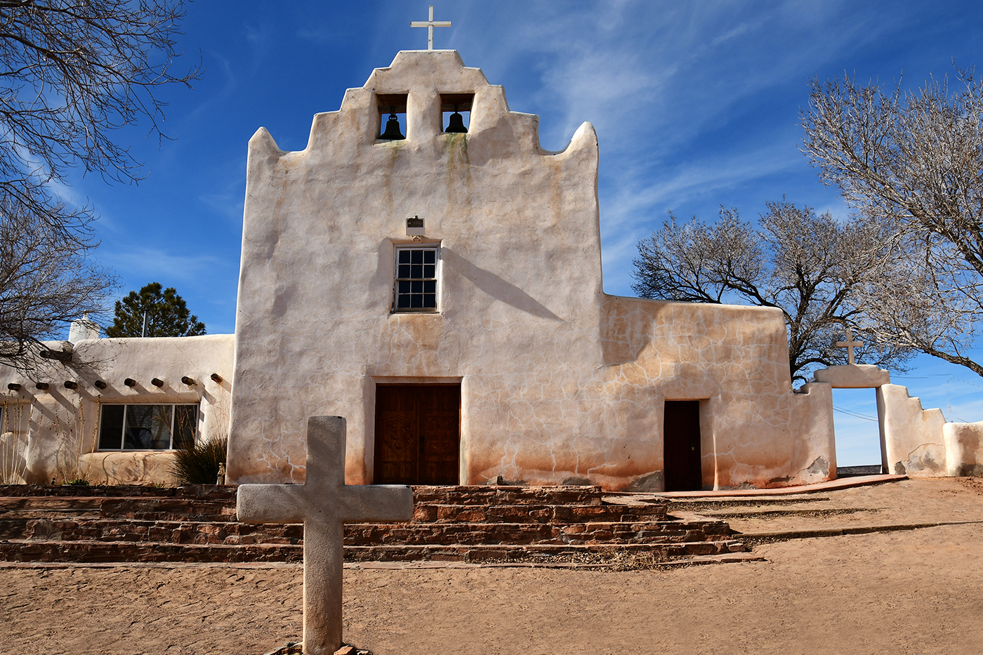 Kerk uit Spaanse koloniale periode Laguna New Mexico