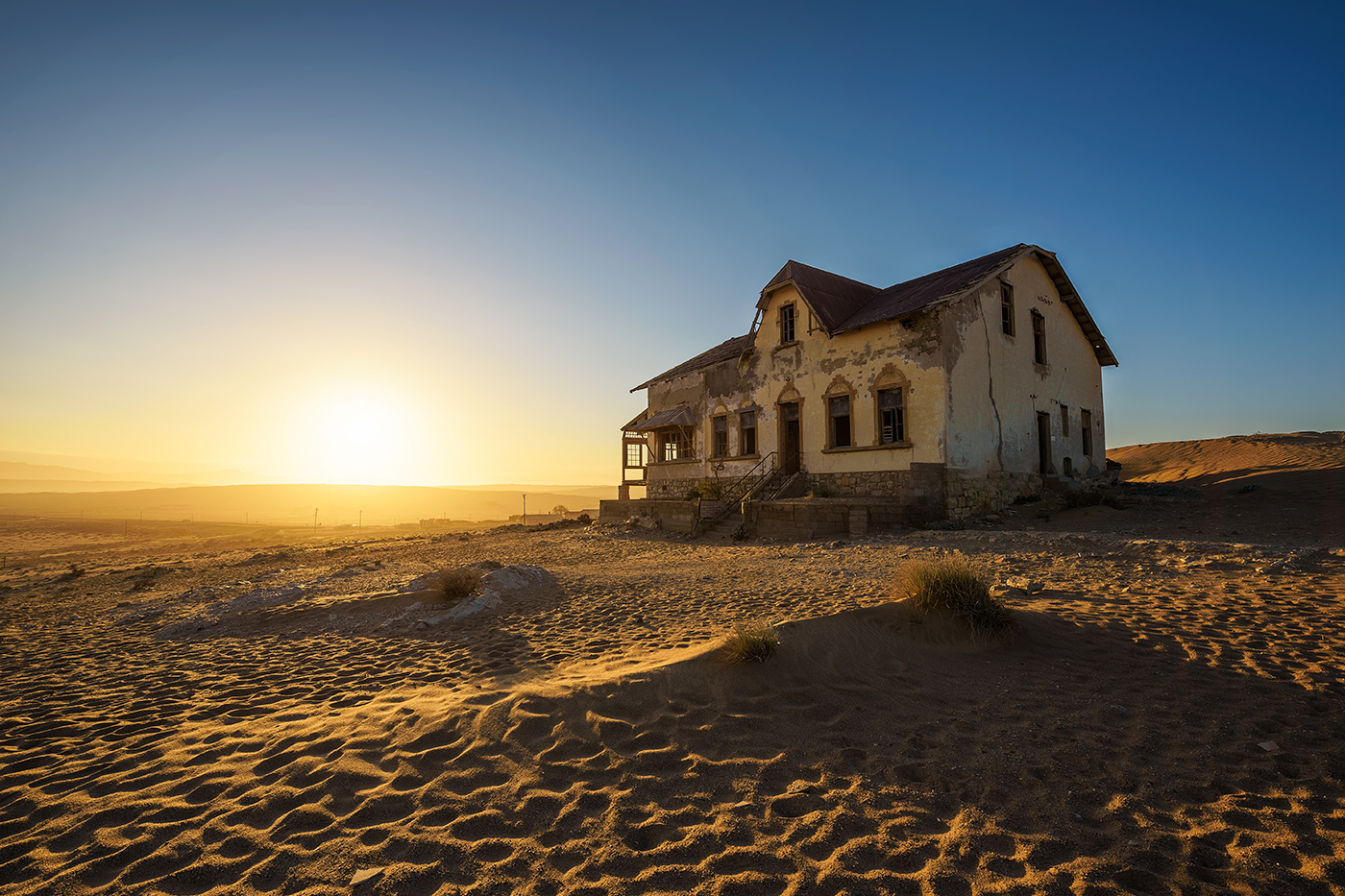 Kolmanskop verlaten huis Namibië