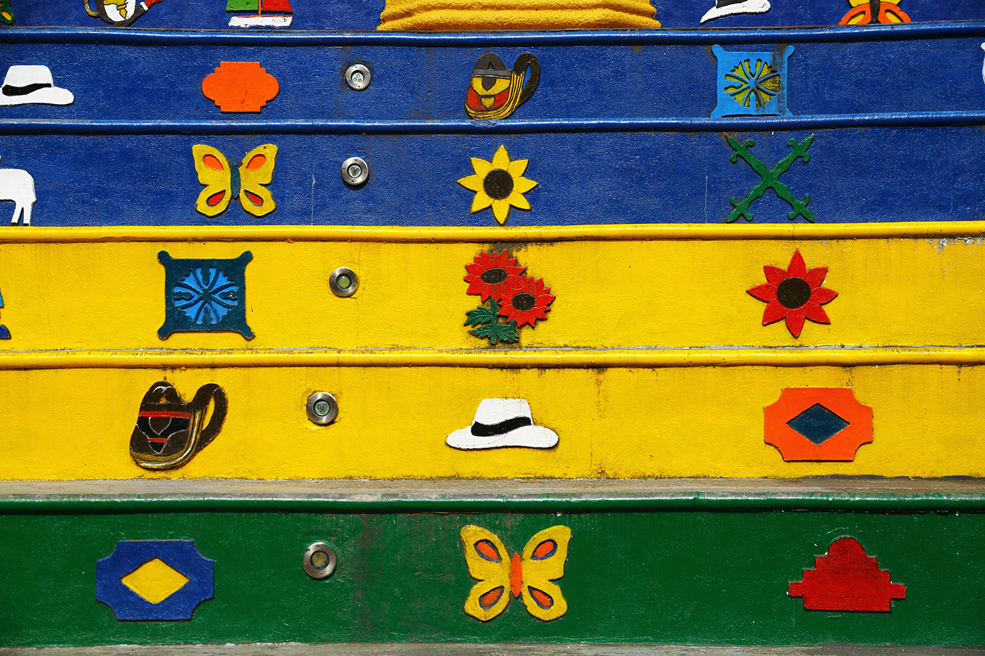 Decoratie traptreden Guatapé Colombia