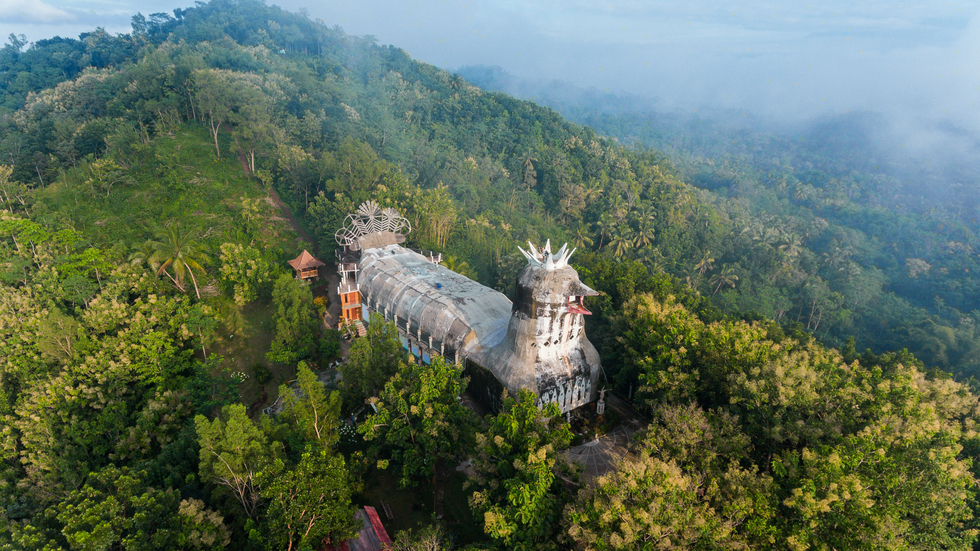 Waarom staat er een gigantische vogel in de bossen van Java?